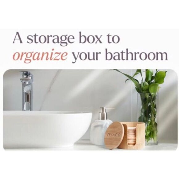 INKO - NWT - Reusable Makeup Remover Pads (20), Laundry Bag & Bamboo Storage Box - Picture 5 of 11